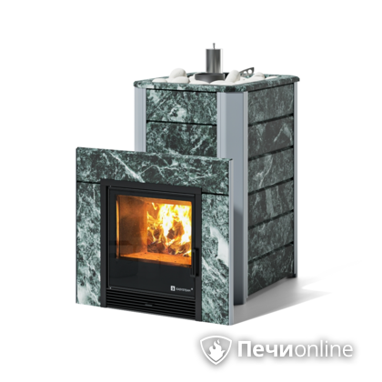 Дровяная банная печь ИзиСтим Ялта 25 змеевик в Щербинке